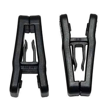 HOUSE DAY Plastic Hanger Clips, Strong Pinch Grip Clips for Use with Slim-line Clothes Hangers, Finger Clips (100Pcs Black)