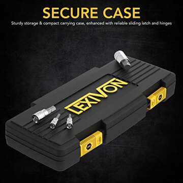 LEXIVON Premium 32-Piece HEX Bit Socket Set with Case
