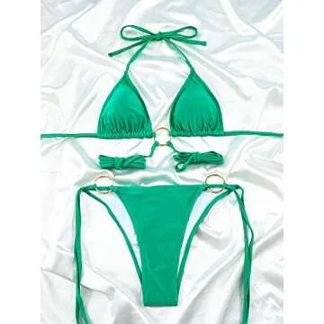Stylish Women Halter String Bikini Set for Summer Fun