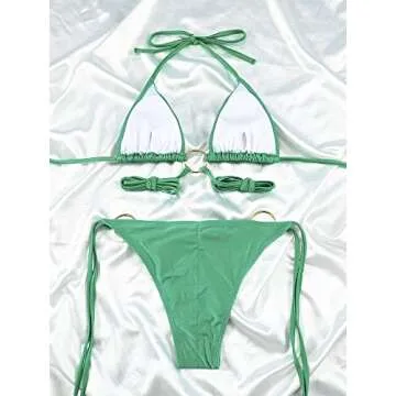 Stylish Women Halter String Bikini Set for Summer Fun