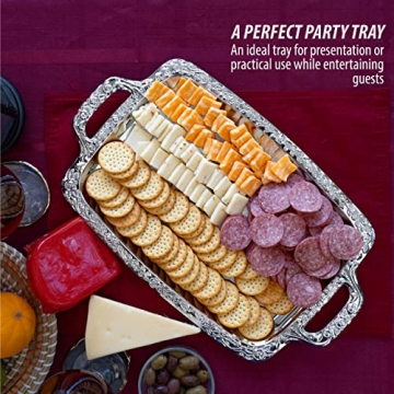 Elegant Sterlingcraft Oblong Serving Tray for Hosting