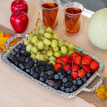 Elegant Sterlingcraft Oblong Serving Tray for Hosting