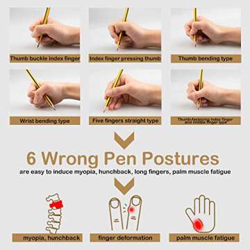 ANERZA Pencil Grips, Pencil Grips for Kids Handwriting, Writing Aid Grip for Preschoolers, Silicone Ergonomic Writing Tool, School and Homeschool kindergarten Supplies for Toddlers (6pcs)