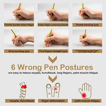 ANERZA Pencil Grips, Pencil Grips for Kids Handwriting, Writing Aid Grip for Preschoolers, Silicone Ergonomic Writing Tool, School and Homeschool kindergarten Supplies for Toddlers (6pcs)