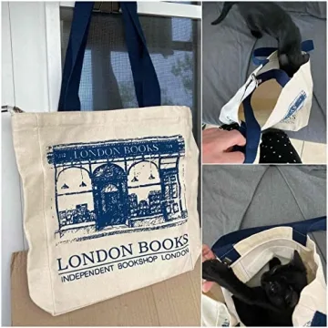 Lefe Liee canvas tote bag for women, book tote bag aesthetic with zipper, cute small book tote, Portable Washable for Women Grocery Shopping Gift Bag for Birthday Teachers' Day