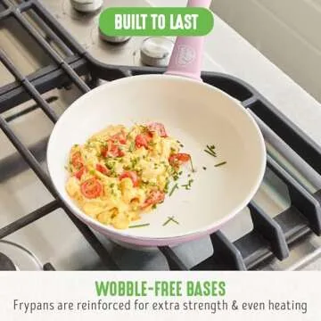 GreenLife Soft Grip Healthy Ceramic Nonstick 12" Frying Pan Skillet, PFAS-Free, Dishwasher Safe, Pink