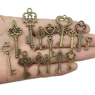 Youdiyla Vintage Skeleton Key Set - 46 Antique Keys