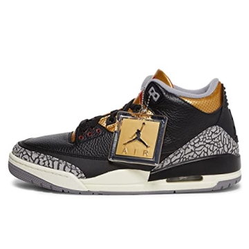 Jordan Air 3 Retro Black/Fire Red/Metallic Gold/Cement Grey 8 Medium