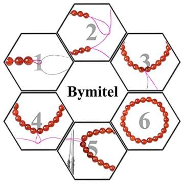 Bymitel 210pcs Natural Crystal Beads Stone Gemstone Round Energy Healing Loose Beads with Stretch Cord for Jewelry Making Bracelets Anklets (African Turquoise, 4mm 210pcs)