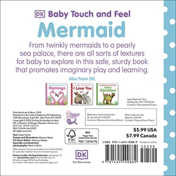 Baby Touch and Feel Mermaid Book for Toddlers