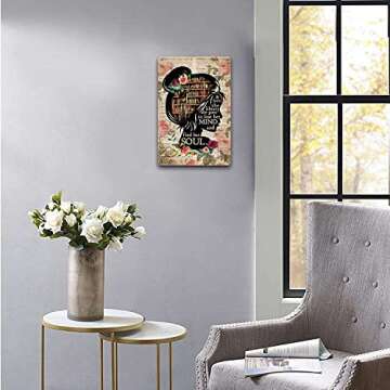 Books Into The Library Vertical Poster, Girl Love Books Vintage Wall Art, Book Lover, Book Dictionary Poster,Retro Vintage Tin Sign, Wall Metal Signs Posters for Home Kitchen Diner-12x16inch(30x40cm)