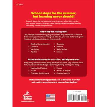 Summer Bridge Activities 5th to 6th Grade Workbooks All Subjects, Activity Book With Math, Reading C...