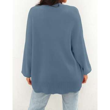 ZESICA Women's Dustblue Cardigan for Casual & Chic Looks