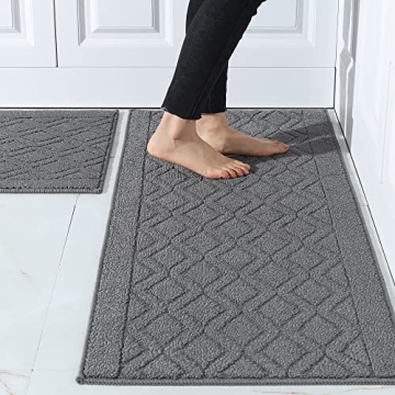 COSY HOMEER Anti-Slip Kitchen Rug Mats - Soft & Washable