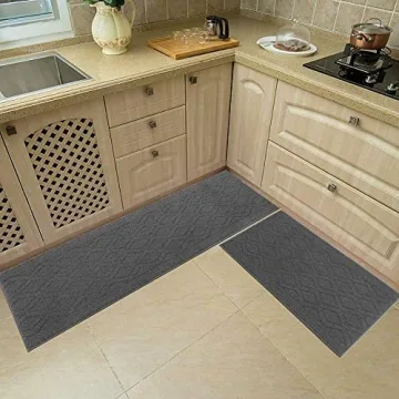COSY HOMEER Anti-Slip Kitchen Rug Mats - Soft & Washable