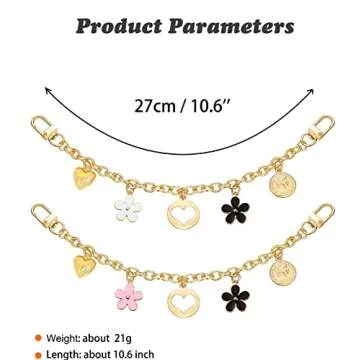 HOSBY Bag Charm Handbag Chains Decoration for Women, Sparkling Pendant Accessories for Purse Designe...