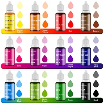 Vibrant 12-Color Food Coloring Set for Baking and Crafts