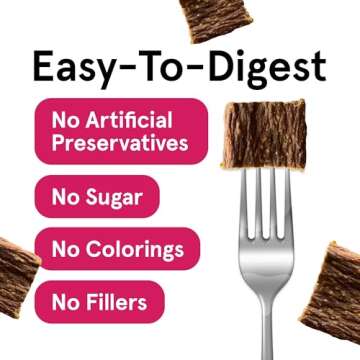 Real Meat Dog Treats - 4oz Bag of Bite-Sized Air-Dried Lamb & Venison Jerky for Dogs - Grain-Free Jerky Dog Treats with 95% Human-Grade, Free-Range, Grass Fed Lamb & Venison - All-Natural Dog Treats