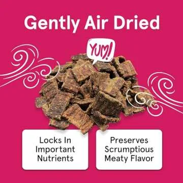 Real Meat Dog Treats - 4oz Bag of Bite-Sized Air-Dried Lamb & Venison Jerky for Dogs - Grain-Free Jerky Dog Treats with 95% Human-Grade, Free-Range, Grass Fed Lamb & Venison - All-Natural Dog Treats