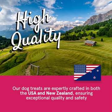 Real Meat Dog Treats - 4oz Bag of Bite-Sized Air-Dried Lamb & Venison Jerky for Dogs - Grain-Free Jerky Dog Treats with 95% Human-Grade, Free-Range, Grass Fed Lamb & Venison - All-Natural Dog Treats