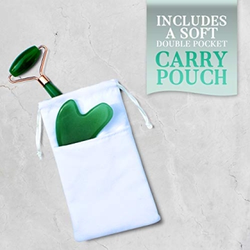 Jade Roller Gua Sha Set Anti-Aging Facial Massage Beauty