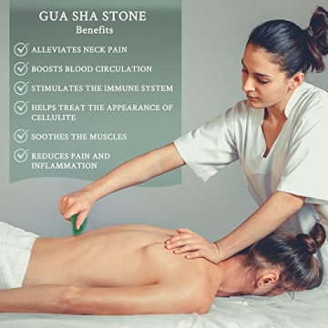 Jade Roller Gua Sha Set Anti-Aging Facial Massage Beauty