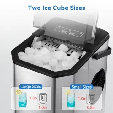 Compact Countertop Ice Maker for Quick Ice Production