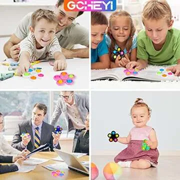 GOHEYI 6 Pack Fidget Spinners Toys for Kids, Fidget Toys Bulk Hand Spinner for Stress Relief, Party Favors for Kids Valentines Day for Kids, Birthday Return Gifts Kids Classroom Prizes