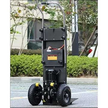 ROOMEDAL Electric Stair Climbing Hand Trucks Dolly Cart for Moving, 880lb Capacity Heavy Duty, with Folding Handle & Solid Wheel & Brakes