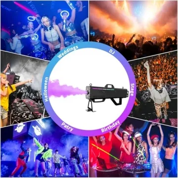 1500W Smoke Gun with LED Lights for Parties and Events