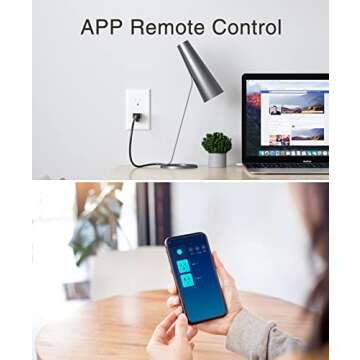 GHome Smart in-Wall Outlet, Home Wi-Fi Outlet Works with Alexa Google Assistant, Energy Monitor, APP Control, FCC Certified, Surge Protection Tamper-Resistant Wall Receptacle, 2.4GHz Wi-Fi Only, 15A