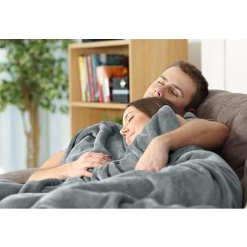 Utopia Bedding Luxury Fleece Blanket Queen Size Ash Grey