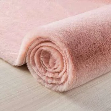 Luxury Ultra Soft Faux Rabbit Fur Rug for Home Décor