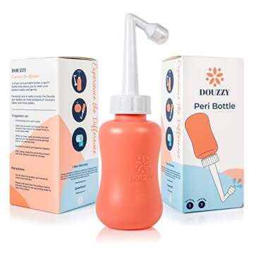 DOUZZY Peri Bottle for Postpartum Essential Perineal Recovery - Portable Bidet - Soothing After Birth Tears, Pain, Hemorrhoid, Personal Hygiene Cleaner