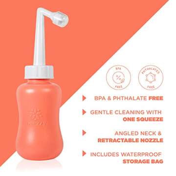 DOUZZY Peri Bottle for Postpartum Essential Perineal Recovery - Portable Bidet - Soothing After Birth Tears, Pain, Hemorrhoid, Personal Hygiene Cleaner