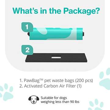 PawPail Dog Poop Bags & Air Filter Duo for Easy Disposal