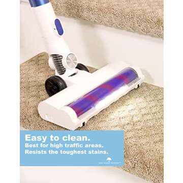 Oak Valley Designs™ Rounded Bullnose Carpet Stair Treads - Anti Slip Indoor Stair Mats for Wooden Stairs, Style: Bayside Charm, Crystal Canyon 27" W X 9.75" D (Set of 14)