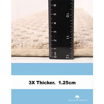 Oak Valley Designs™ Rounded Bullnose Carpet Stair Treads - Anti Slip Indoor Stair Mats for Wooden Stairs, Style: Bayside Charm, Crystal Canyon 27" W X 9.75" D (Set of 14)