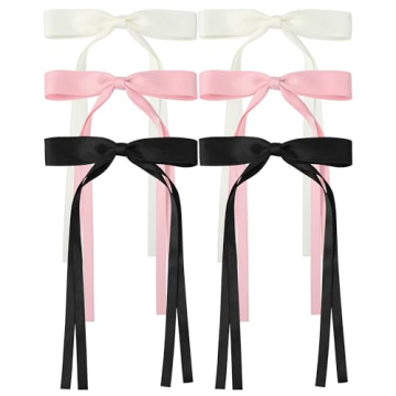 Stylish AWAYTR Silky Satin Hair Bow Clips for All Ages