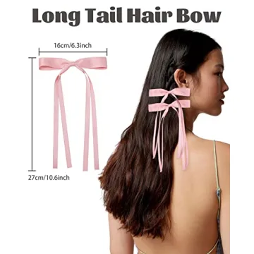 Stylish AWAYTR Silky Satin Hair Bow Clips for All Ages