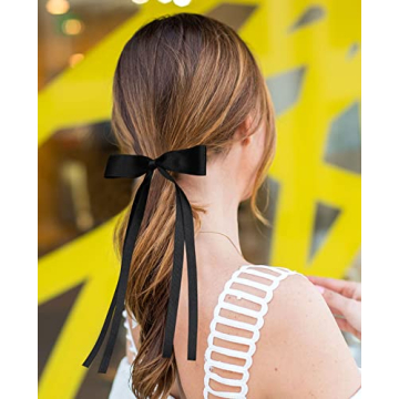 Stylish AWAYTR Silky Satin Hair Bow Clips for All Ages