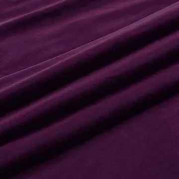 PRIMROSE Purple Velvet Curtains - Luxury Blackout Drapes 120"