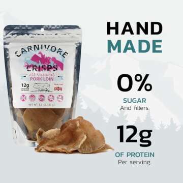 Carnivore Crisps, Grass-Fed and Finished Beef Brisket, Beef Crisps, High Protein, Keto & Carnivore Diet Approved, Gluten-Free, No Hormones, 1.5 oz (Pack of 3)
