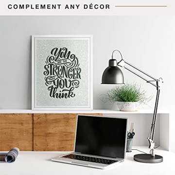 MCS Foundation 16x20 Poster Frame Traditional White, Vertical & Horizontal Wall Hanging Large Picture Frame for Photos, Posters & Art Prints (1-Pack)