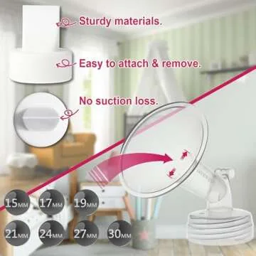 Nenesupply 21mm Flange Pump Parts Compatible w Spectra S2 S1 Breast Pumps Replacement Kit for Spectra Pump Parts S2 Parts S2 Accessories Inc Flange Duckbill Valve Backflow Protector