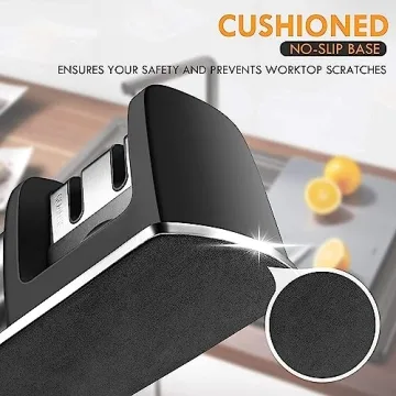 JCHOPE Knife Sharpener - 2-Stage Kitchen Tool for Sharp Blades