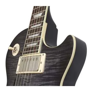 Epiphone 6 String Les Paul Standard Plustop PRO, Trans Black (ENLPTBNH3)