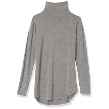 Daily Ritual Women's Long-Sleeve Funnel Neck Shirt