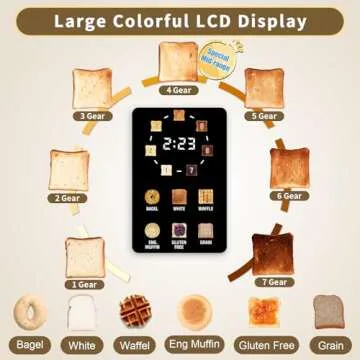 SEEDEEM 2 Slice Toaster with LCD Display and 50% Faster Speed