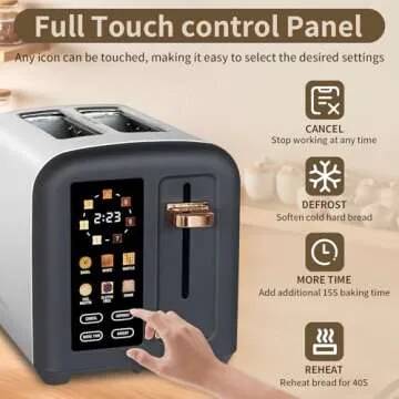 SEEDEEM 2 Slice Toaster with LCD Display and 50% Faster Speed